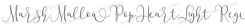 MarshMallowPopHeartLight Regular字体转换